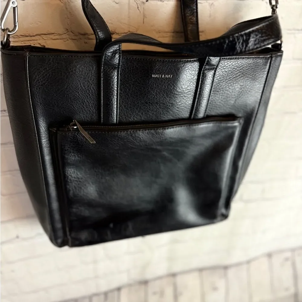 Matt & Nat Black Men Laptop Bag 14x14x3.5